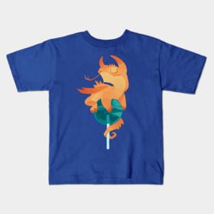 Dragonpop spiky citric blueberry Kids T-Shirt